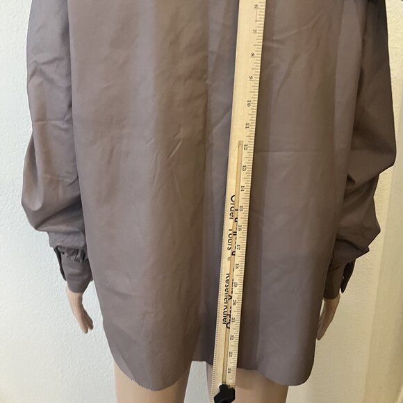 Zara Faux Leather Snap Front Jacket Blouse Top Lavender EUC Size Medium - Picture 2 of 5